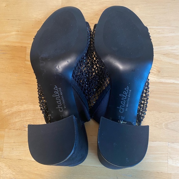 New Charles by Charles David Runaway Rhinestone Mesh Mule Slide Sandals 11 M - Picture 7 of 7